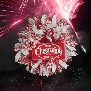 Cheerwine Mesh Wreath-1