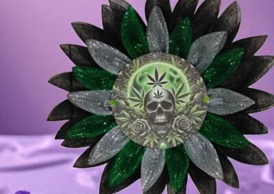 Gothic Skull Halloween Wreath-10