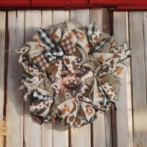 Handmade Cow Wreath-1
